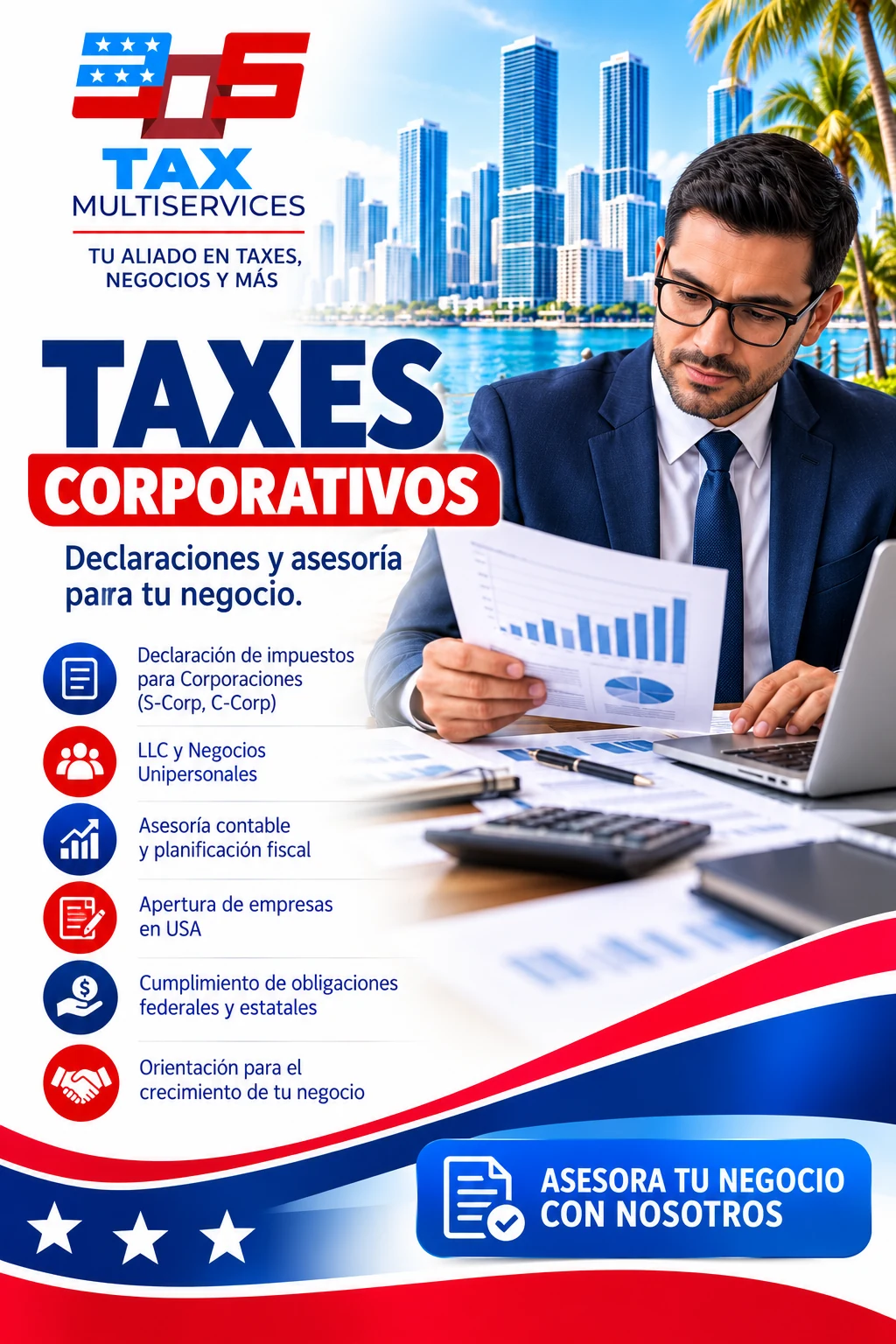Flyer original de Taxes Corporativos
