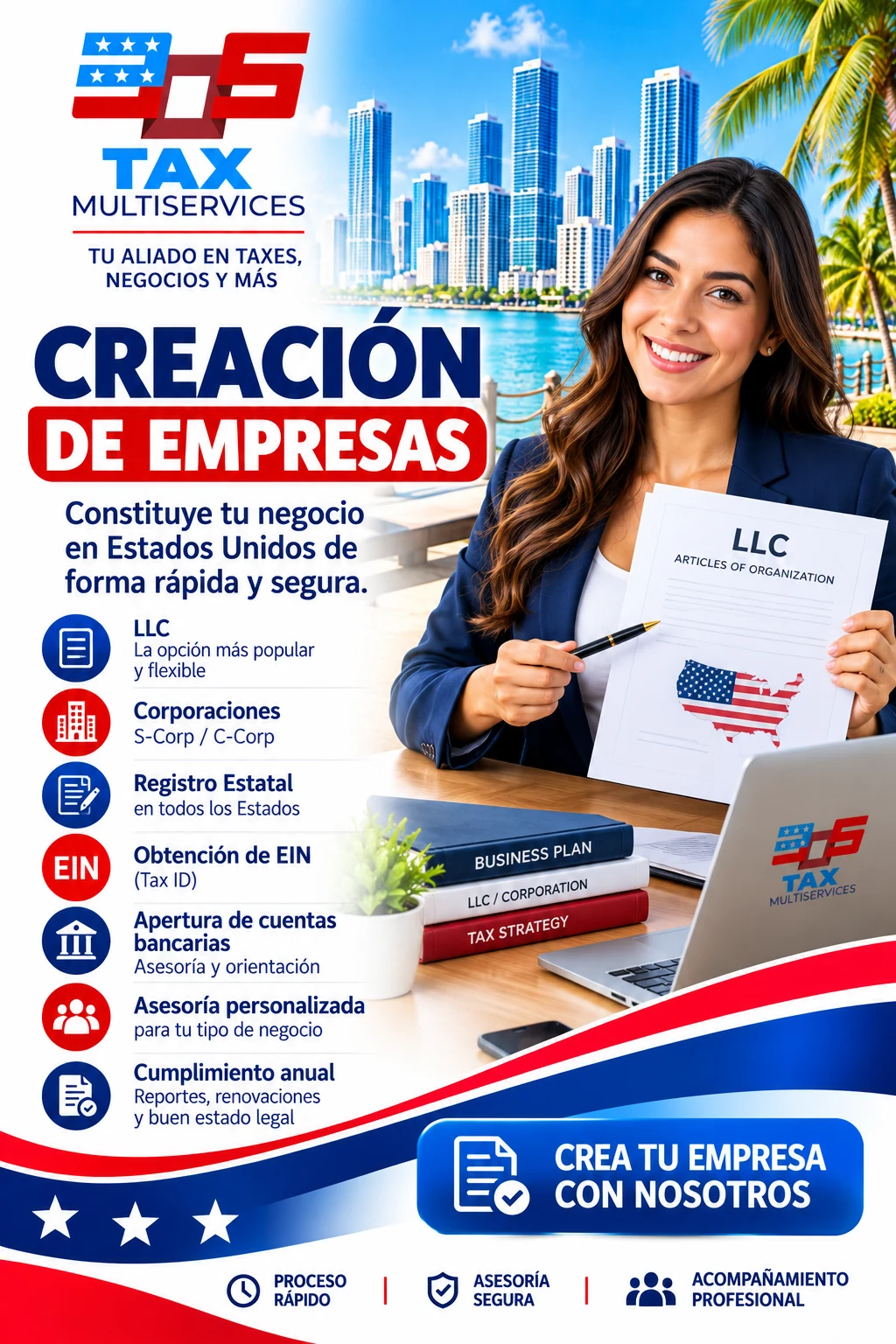 Flyer original de Creación de Empresas