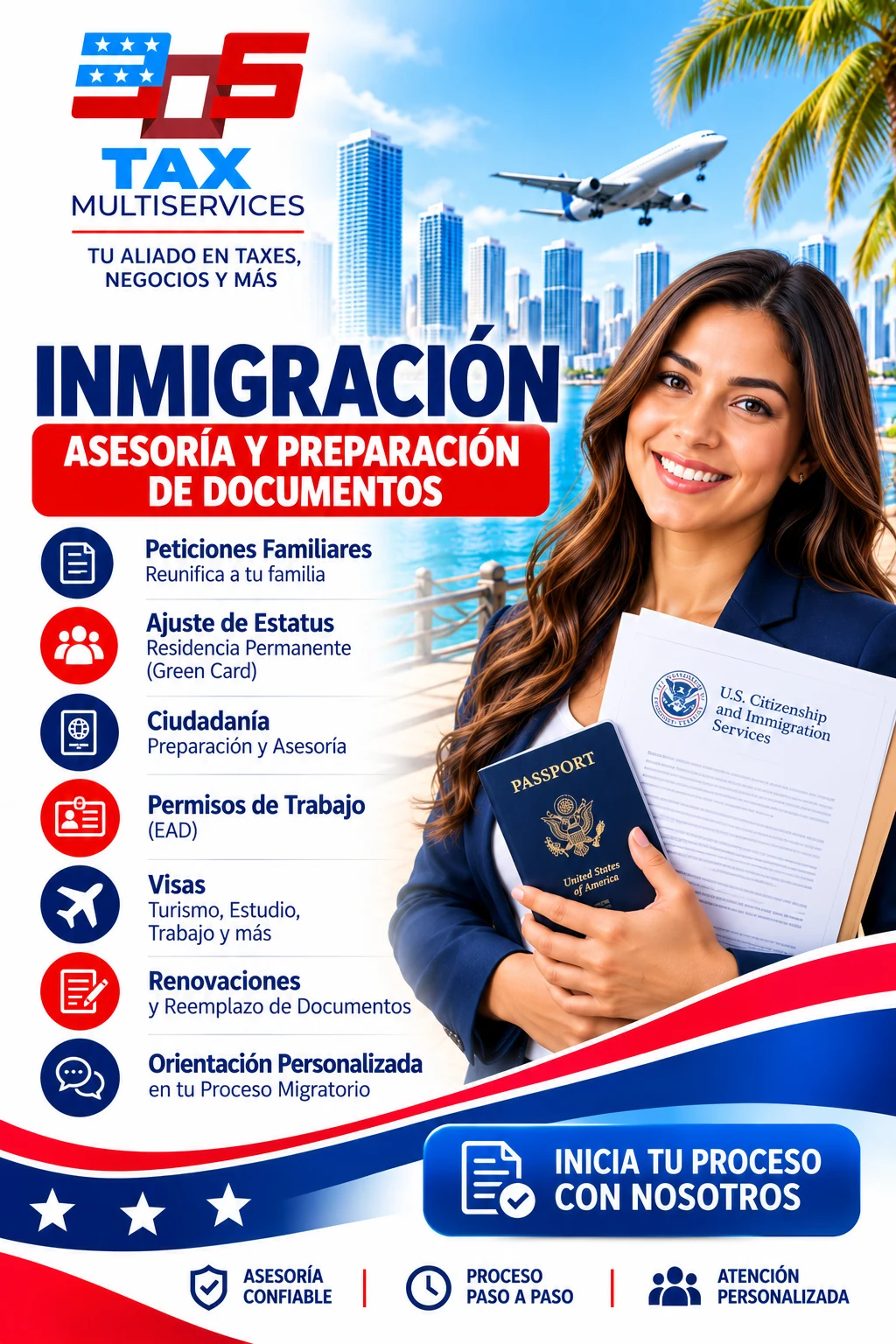 Flyer original de Inmigración