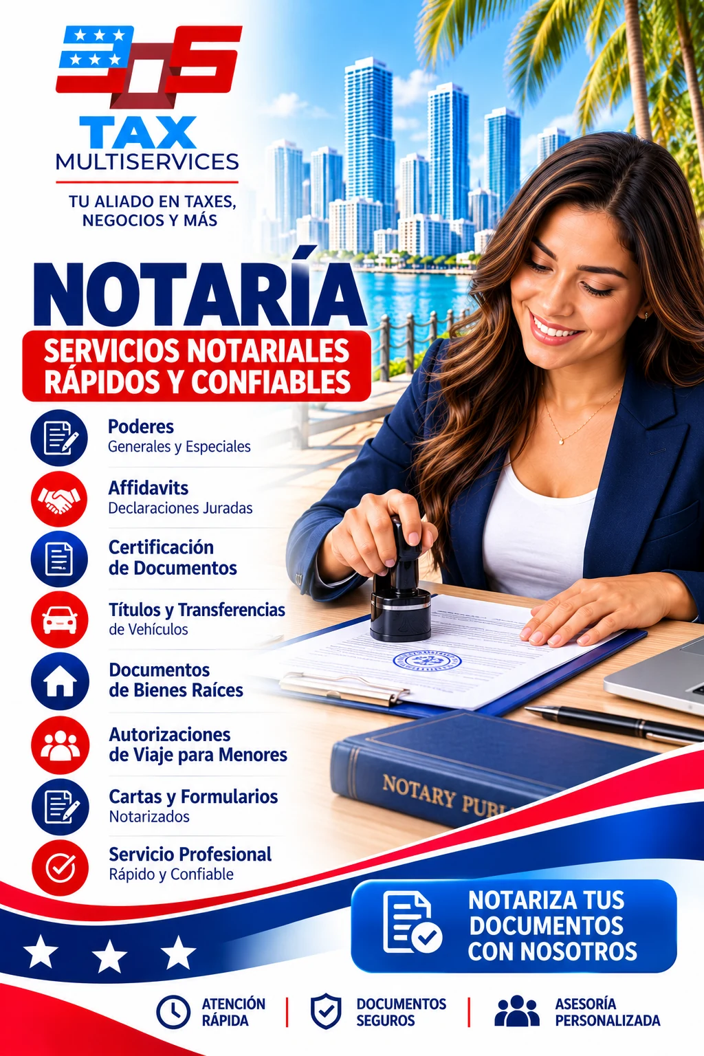 Flyer original de Notaría
