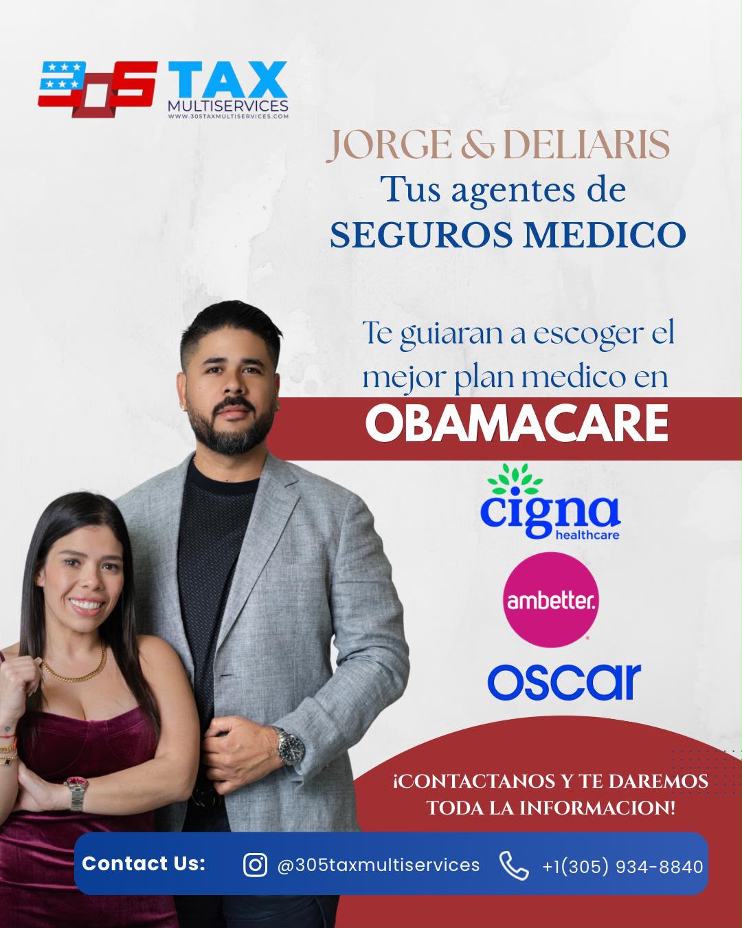 Jorge y Deliaris, agentes de seguros médicos